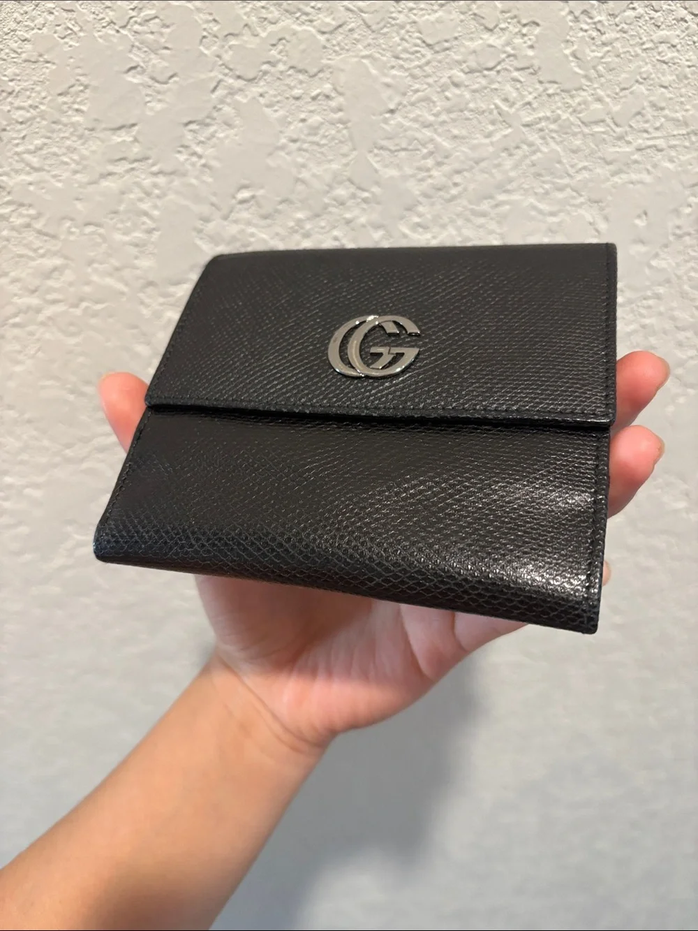 Gucci GG Logo Black Leather Wallet